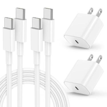 Imagem de Kit de carregador para iPhone 16/15 com carregador rápido de 20 W e ca