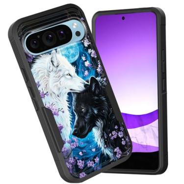 Imagem de CICPLKSE Capa para Pixel 10 Pro XL, camada dupla, híbrida, à prova de choque, rígida, policarbonato macio, TPU (poliuretano termoplástico), capa protetora para Google Pixel 10 Pro XL 6,8 polegadas