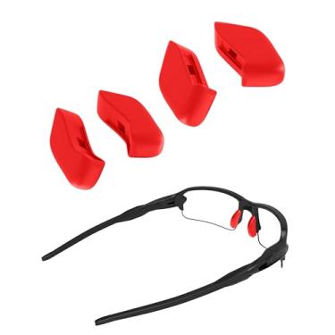 Imagem de SAUCER Protetores de nariz de substituição para óculos de sol Oakley Si Speed Jacket - ajuste padrão vermelho + ajuste asiático vermelho