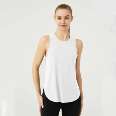 Imagem de Camiseta Sem Mangas Feminina De Verão Para Fitness E Corrida, Respiráv