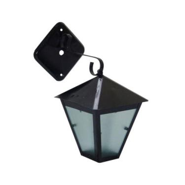 Imagem de Luminária De Parede Colonial Alumínio Fundido Preta 19x6cm - OURO MINA