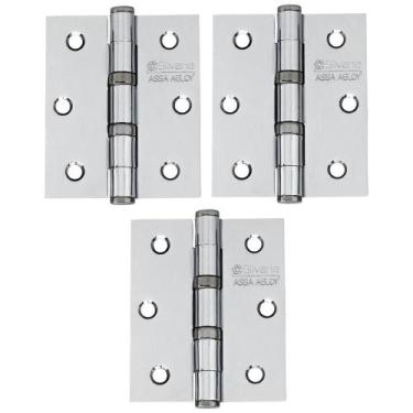Imagem de Dobradiça Para Porta Silvana 4 Com Rolamento 891 Embutir 35kg Inox Cro
