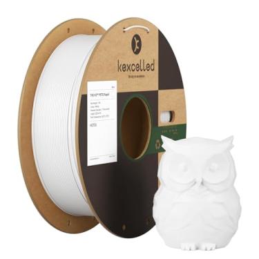 Imagem de Kexcelled Filamento PETG rápido 1,75 mm branco, filamento de impressora 3D de alta velocidade PETG 1 kg, impressão altamente fluida, adesão suave e textura de superfície consistente, serve para a