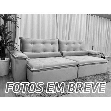 Imagem de Sofá Retrátil Reclinável 1,80 m Cinza 502 Tijuca Plus