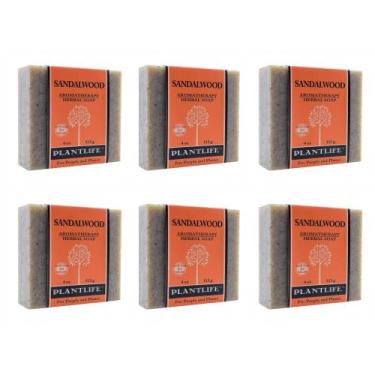 Imagem de Sabonete Plantlife Sandalwood Bar, pacote de 4 onças com 6 hidratantes