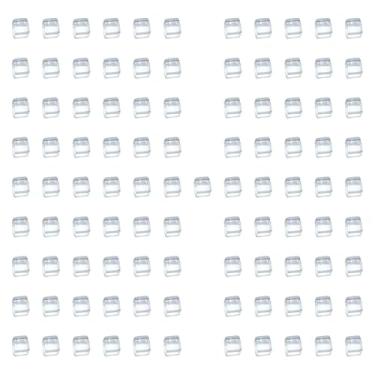 Imagem de oshhni 100 peças de blocos de cubos de acrílico, brinquedos de treinamento sensorial, dados em branco de seis lados para a imaginação pré-escolar, centros de, Claro