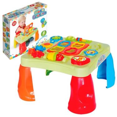 Imagem de Mesa Criativa Didática Infantil com Som, 8 Funções Diferentes, Brinquedo Educativo para Crianças +12 Meses, Cor Verde