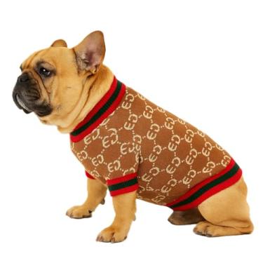 Imagem de Everything Chic Roupas de designer para cães, camisola, roupa pequena, PP, xícara de chá, cachorros, buldogue francês, dachshund, chihuahua, gatos, maltês, menino, menina (PP, Gucchewi)