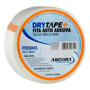 Imagem de Fita Telada Drywall Fibra De Vidro Autoadesiva 45Mx48Mm