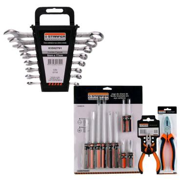 Imagem de Kit 20 Chave Combinada 6a17 Fenda/philips Alicate Universal