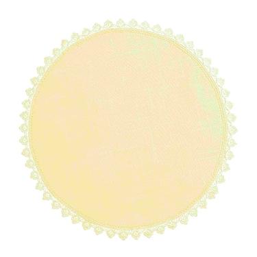 Imagem de Lugar Americano Renda Guipir Poli-Bambu Amarelo 45Cm Rafimex