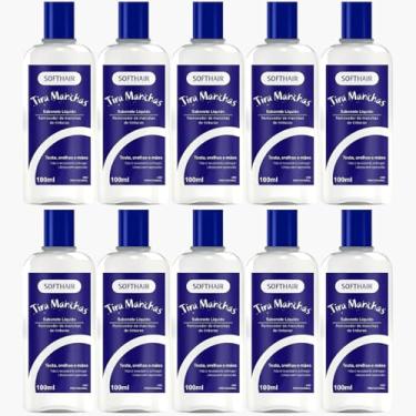 Imagem de Kit 10X Sabonete Liquido Tira Manchas Soft Hair Pele E Mãos Removedor De Tintura Profissional 100ml