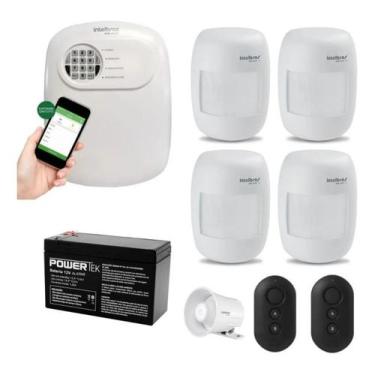 Imagem de Kit Alarme Sem Fio Intelbras com 4 Sensores de Presença e Bateria