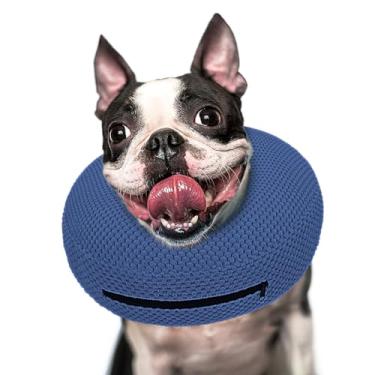 Imagem de Supet Coleira inflável de cone para cães pararem de lamber, coleira de donut para cães após cirurgia, cone macio para cães pequenos, médios e grandes