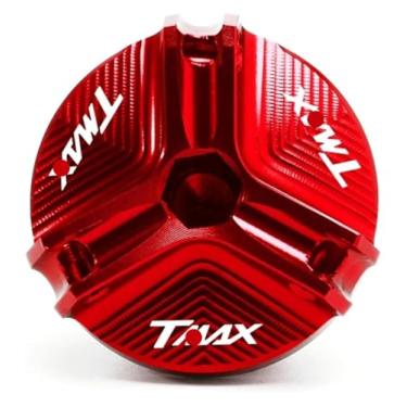 Imagem de Tampa de enchimento de óleo de motor de motocicleta CNC compatível com Tech MAX TMAX 560 TMAX 530 T-MAX 500 T MAX 530 SX DX (vermelho)