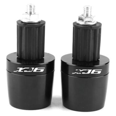 Imagem de Acessórios de motocicleta de alumínio CNC, plugue de extremidade deslizante, alças de guidão de motocicleta, tampas compatíveis com Y&AMAHA XJ6 XJ6N XJ6-S XJ6-F (preto)