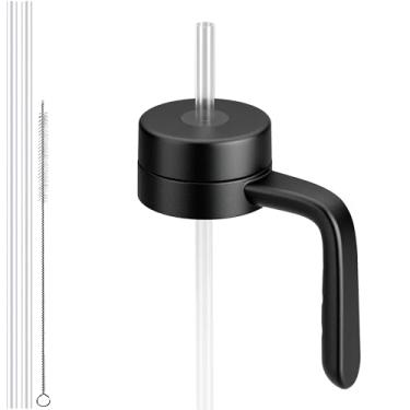 Imagem de Tampa de substituição para garrafa de água de boca larga Hydroflask, tampas superiores com canudo para acessórios Hydro Flask, tampa de alça de garrafa esportiva superior para Hydroflask 12 16 20 32