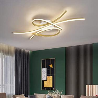 Imagem de Lustre moderno LED Lustre compatível com sala de estar, quarto, sala de estudo, luminárias de teto, decoração moderna