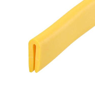 Imagem de uxcell Edge Trim U Seal Yellow PVC Plastic U Channel Edge Protetor 30 pés de comprimento, 1/256" - 3/64", Yellow