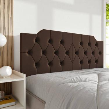 Imagem de Cabeceira Painel Estofada 160 Capitonê Box Queen Suspensa Fixação na Parede Capela