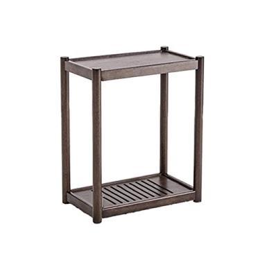 Imagem de URGDWEKJY Suporte de impressora simples de madeira maciça para computador suporte de várias camadas rack de chão impressora chassi de armazenamento suporte de impressora (B, médio)