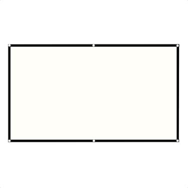 Imagem de Tela Reflexiva Para Projetor 16:9 100 Polegadas Salange Com Furos Branca