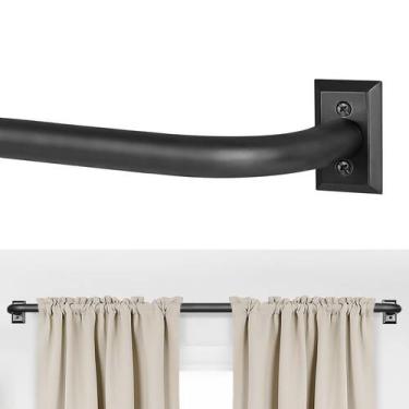Imagem de Vareta de cortina ZYRW Black Room Darkening 120-230 cm Preto fosco
