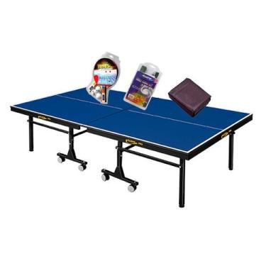 Imagem de MESA PING PONG MDF KLOPF 1008 + Kit 5055 + Rede 5034 + Capa Aberta