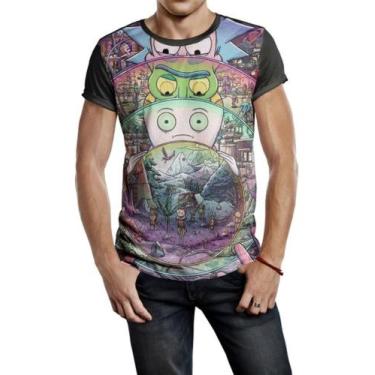 Imagem de Camiseta Masculina Rick And Morty Série Ref:684 - smoke, Preto, P