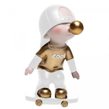 Imagem de Figura Decorativa Skate Boy 9,5x9,5x17,5cm em Resina Wolff - âWolff