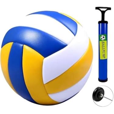 Imagem de Kit Bola de Vôlei Oficial Nº 5 + Bomba de Ar Original Voleibol Infantil e Adulto