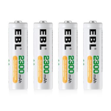 Imagem de MPOWER - Pilha Recarregável AA 1.2V 2300mAh Ni-MH - Kit com 4 Baterias de Alta Capacidade para Dispositivos Eletrônicos, Controles e Brinquedos