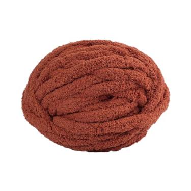 Imagem de predolo Fio de Chenille Grosso, Jumbo, Super Grosso, Grande, 27 Metros de Comprimento, para Tricô à Mão, Gorro, Manta E Crochê para Iniciantes, Caramelo