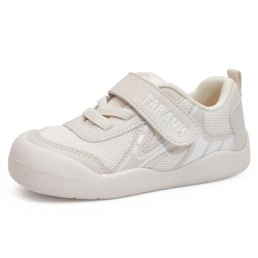 Imagem de TARANIS Baby Shoes First Walker Tênis infantil leve para meninos e meninas, B Branco, 19