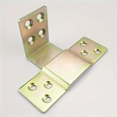 Imagem de 5 peças de suportes de estrutura de cama de ferro resistentes, conectores de suporte fáceis de montar para molduras de madeira resistentes - Reforço de móveis faça você mesmo