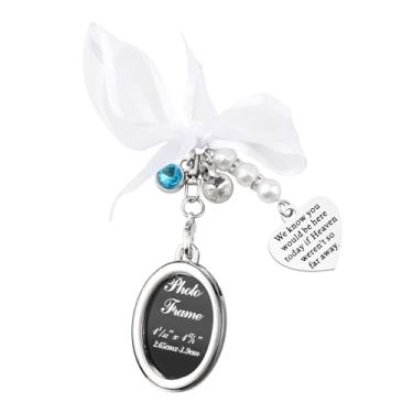 Imagem de LQRI Amuleto de buquê de casamento para presentes de memória de casamento If Heaven Weren't So Far Away Bride Bouquet Charm, Medium, Alexandrita