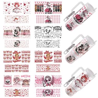 Imagem de DORSBABY Mini porta-chaves UV DTF, 16 folhas de adesivos vintage de transferência a frio para chaveiros de motel, artesanato de transferência UV DTF para pingente de chave