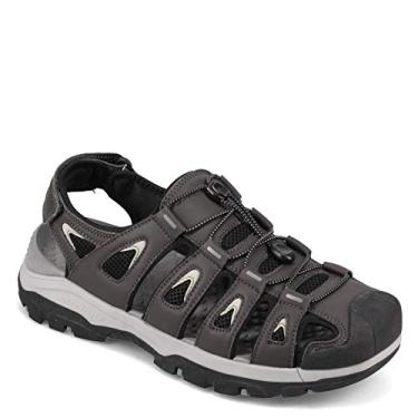 Imagem de Skechers Sandália masculina estilo pescador sem cadarço Tresmen Outseen, Cinza, 38
