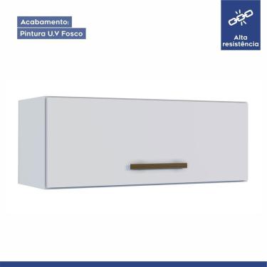 Imagem de Cozinha Completa 14 Portas 3 Gavetas Atenas Kaiki Moveis Branco