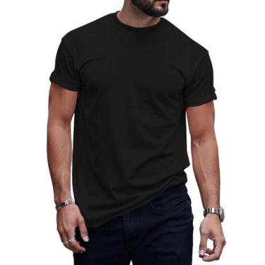 Imagem de Camiseta Dry Fit Masculina Lisa Casual Treino - NoBrand, Preto, P