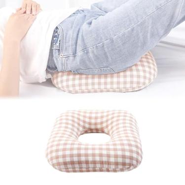Imagem de Siomlana Almofada antiescaras, almofadas de donut, almofadas de úlcera de pressão, tapete de alívio da dor no cóccix, almofada macia para idosos, grávidas, hemorróidas, pós-cirurgia (bege, pequena)