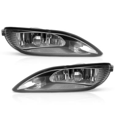 Imagem de Luzes de neblina SINYATO compatíveis com Toyota Camry 2002-2004/Corolla 2005-2008/Solara 2002-2003 para-choque dianteiro conjunto de lâmpada de neblina de substituição lente transparente com lâmpadas