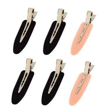 Imagem de Kit com 6 Presilhas para Cabelo Estilosas, Coloridas, 6cm x 1.8cm, Grampos Modernos para Maquiagem e Skincare, Conjunto Multicolorido em Branco, Rosa, Amarelo, Azul e Preto (Personalizar kit/ Mensagem chat)