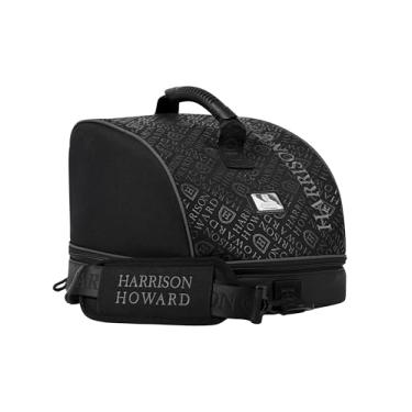 Imagem de Harrison Howard Bolsa para capacete equestre – Capa protetora para capacete de equitação com alça de ombro, tecido impermeável 600D, design ventilado, armazenamento de equipamentos de equitação para