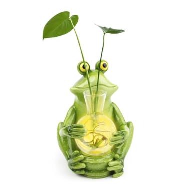 Imagem de CIYSHO Estação de propagação de plantas de sapo com luz para plantas, terrário exclusivo para flores de corte hidropônico, suporte de vaso de vidro para mesa, decoração de jardim, presentes para