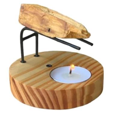Imagem de Incensário Queimador De Palo Santo Redondo Madeira Pinus