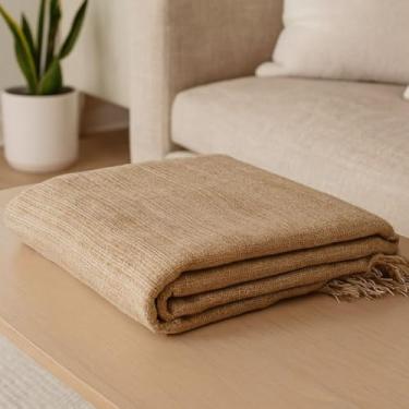 Imagem de Manta Para Sofá Cama Kit 300M x 180M Metros King Super Gigante 100% Algodão Premium,manta para sofá,capa para sofá(Caramelo Mesclado)