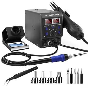 Imagem de Estação de solda com exibição digital de pistola de ar quente estação de retrabalho para ferramentas de reparo de dessoldagem de telefone celular