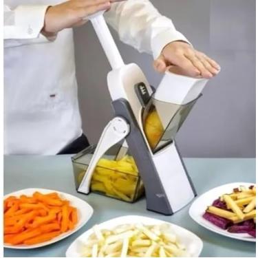 Imagem de Cortador Fatiador Multifuncional 5 Funções Mandoline para Cortar Batata Legumes e Vegetais Inovador