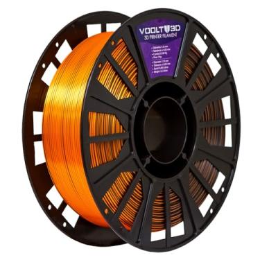 Imagem de Filamento PLA Duo Color Shadow 1kg, 1.75Mm, PLA com Efeito de Sombreamento, Para Impressoras 3D FDM, Nacional Voolt3D (Duo Shadow Laranja e Preto V-Silk)